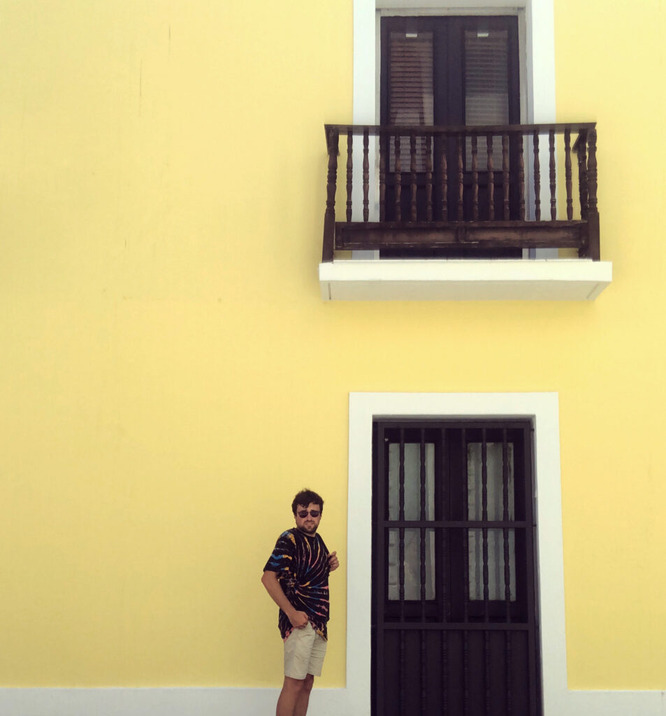 Colourful colonial buildings in San Juan Old Town, Puerto Rico