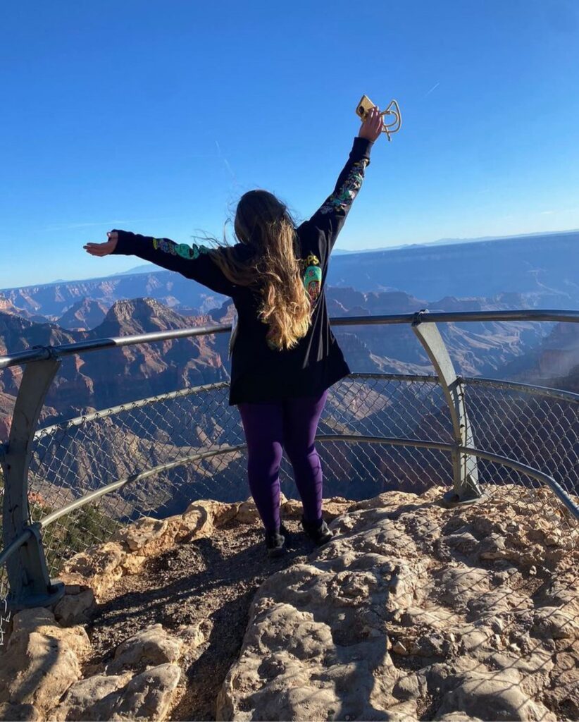 Elizabeth Gray at the Grand Canyon vista point, Alex Stratikis - Autism Adventures Abroad