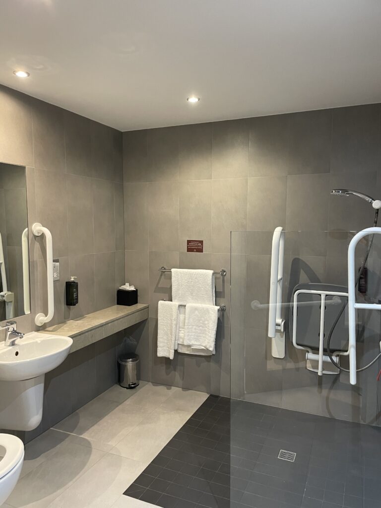 Clayton Hotel Birmingham, accessible bathroom, Alex Stratikis autism