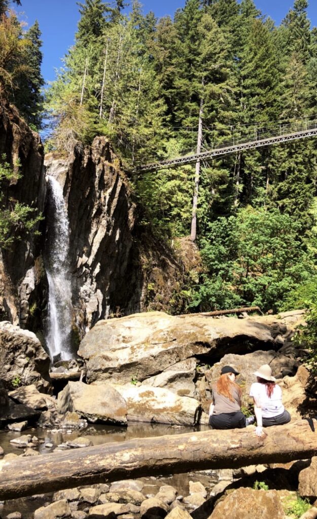 Drift Creek Falls, suspension bridge, Oregon