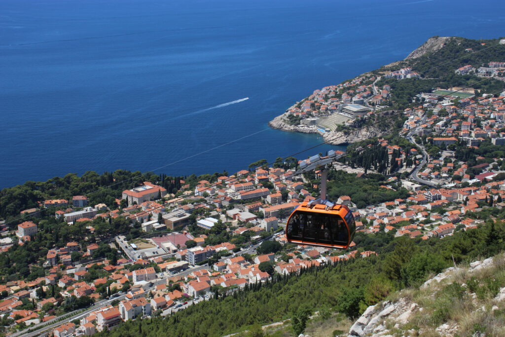 Mount Srđ cable car, Dubrovnik, autism travels