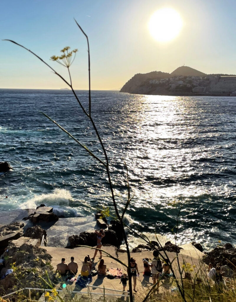 beachgoers at Dubrovnik, croatia, autism
