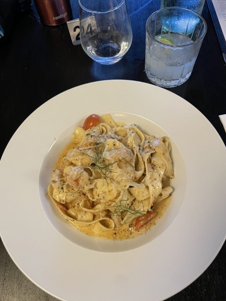 Tagliatelle con Gamberi, Niccolo's Restaurant and Bar, disabled run business